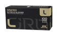 JRL Black Nitrile Gloves - Large - 100 Pack