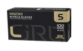 JRL Black Nitrile Gloves - Small - 100 Pack