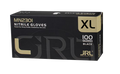 JRL Black Nitrile Gloves - Extra Large - 100 Pack