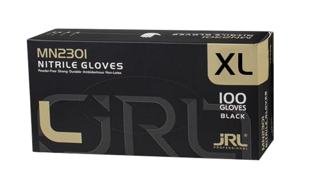 JRL Black Nitrile Gloves - Extra Large - 100 Pack