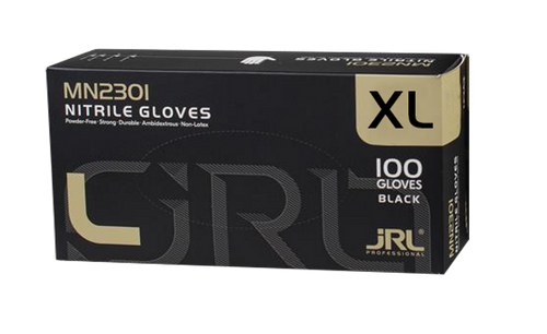 JRL Black Nitrile Gloves - Extra Large - 100 Pack
